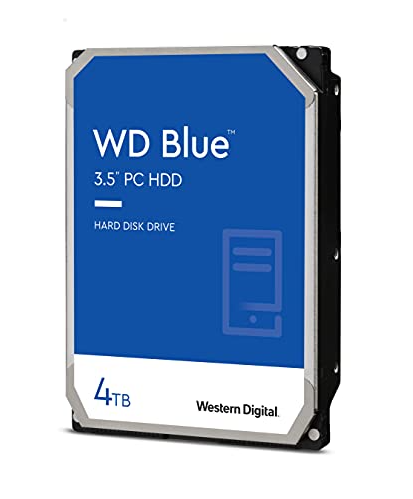 Жорсткий диск Western Digital 4 ТБ WD Blue PC HDD - 5400 об/хв, SATA 6 Гбіт/с, 256 МБ кеш-пам'яті, 3,5