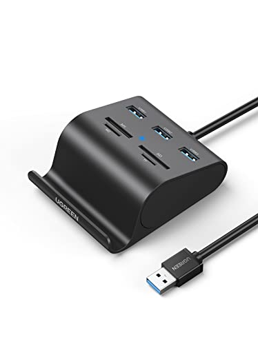 UGREEN USB Card Reader USB 3.0 Hub 3 порти з SD TF MS M2 Card Adapter і Phone Stand Dock Combo для iMac MacBook Pro Air MacBook Retina Mac Mini Windows Surface Pro IdeaPad PC LaptopTablet
