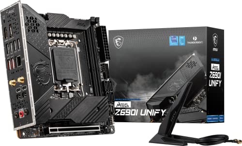 Ігрова материнська плата MSI MEG Z690I Unify (Mini ITX, Intel Core 12-го покоління, роз'єм LGA 1700, DDR5, PCIe 5, 2.5G LAN, слоти M.2, Wi-Fi 6E)