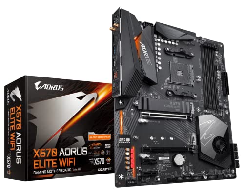 GIGABYTE X570 AORUS Elite Wi-Fi (AMD Ryzen 3000/X570/ATX/PCIe4.0/DDR4/Intel Dual Band 802.11AC Wi-Fi/передній USB Type-C/RGB Fusion 2.0/M.2 Thermal Guard/ігрова материнська плата)