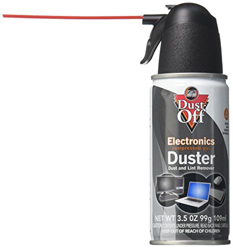 Falcon Dust, Off Compressed Gas (152a) Disposable Cleaning Duster, 1, Count, 3,5 oz Can (DPSJB), Black