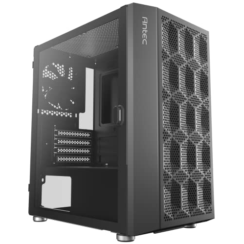 Antec NX200 M, Micro-ATX Tower, корпус комп’ютера Mini-Tower із попередньо встановленим заднім вентилятором 120 мм, сітчастий дизайн на передній панелі з вентиляцією, серія NX, чорний, (CJ11132623)