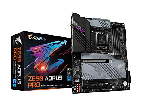 GIGABYTE Z690 AORUS PRO (LGA 1700/ Intel Z690/ ATX/ DDR5/ Quad M.2/ PCIe 5.0/ USB 3.2 Gen2X2 Type-C/ WiFi 6/ 2.5GbE LAN/ Ігрова материнська плата)