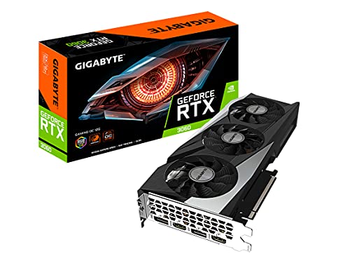 Відеокарта GIGABYTE GeForce RTX 3060 Gaming OC 12G (REV2.0), 3 вентилятори WINDFORCE, 12 ГБ 192-bit GDDR6, відеокарта GV-N3060GAMING OC-12GD REV2.0