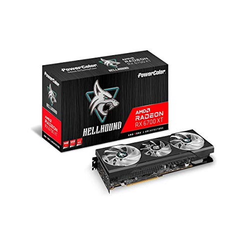 Ігрова відеокарта PowerColor Hellhound AMD Radeon RX 6700 XT із 12 ГБ пам’яті GDDR6, технологією AMD RDNA 2, трасуванням променів, PCI Express 4.0, HDMI 2.1, AMD Infinity Cache