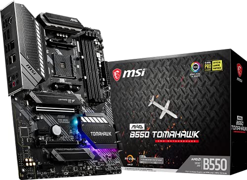 Ігрова материнська плата MSI MAG B550 TOMAHAWK (процесори AMD AM4, DDR4, PCIe 4.0, SATA 6 Гбіт/с, M.2, USB 3.2 Gen 2, HDMI/DP, ATX, AMD Ryzen серії 5000)