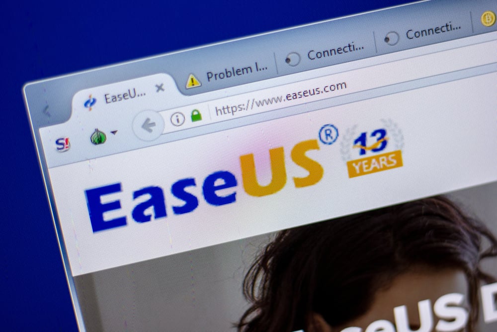 Домашня сторінка веб-сайту EaseUS