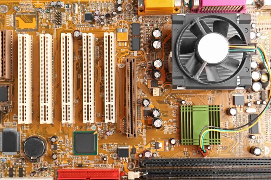 Деталь материнської плати, крупним планом