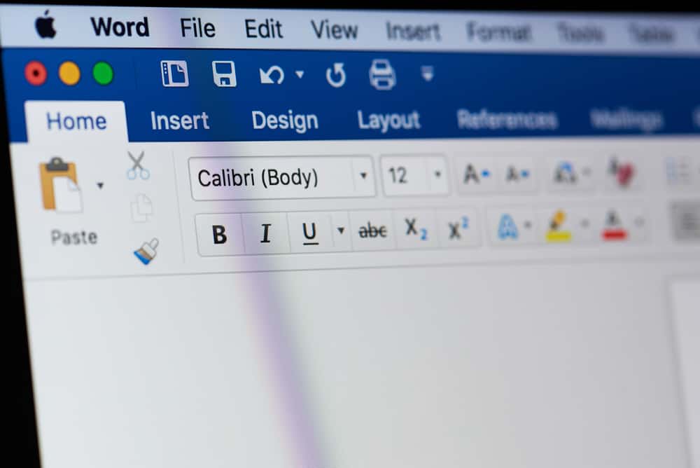 Microsoft office word меню