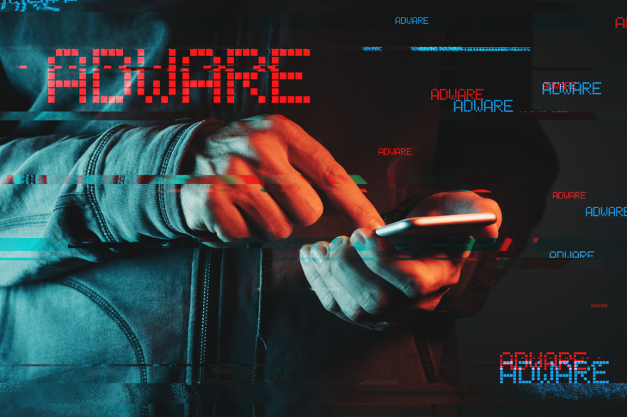 Мобільний телефон adware концепції