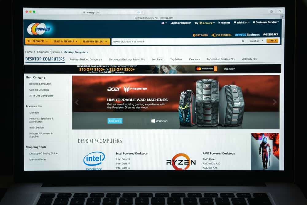 Конструктор комп'ютера newegg