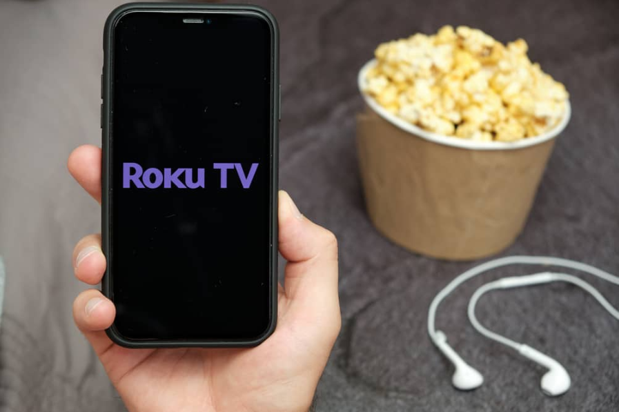 Roku TV and popcorn