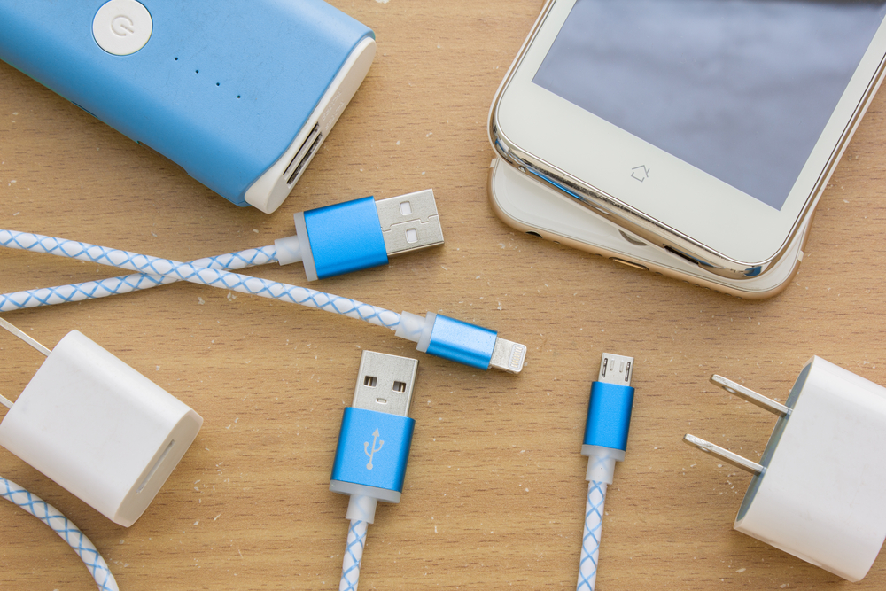 USB-кабелі для зарядки смартфонів і планшетів у вигляді зверху