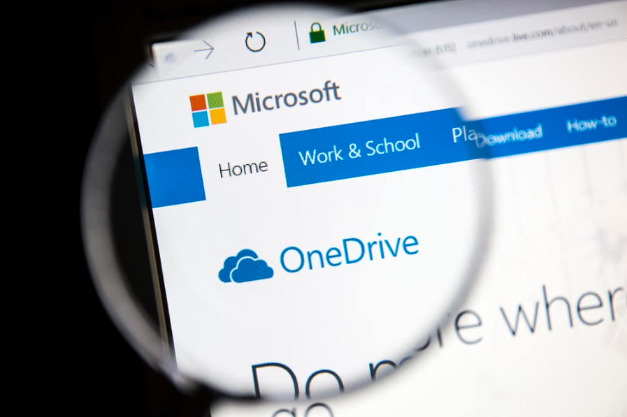 Веб-сайт Microsoft OneDrive