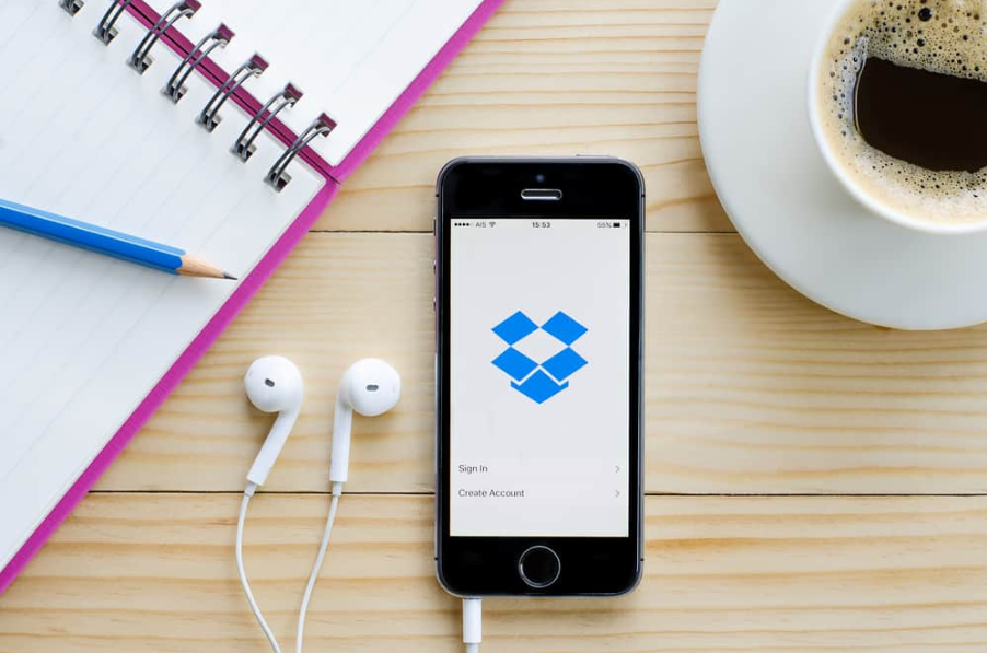 Знімок екрана програми Dropbox